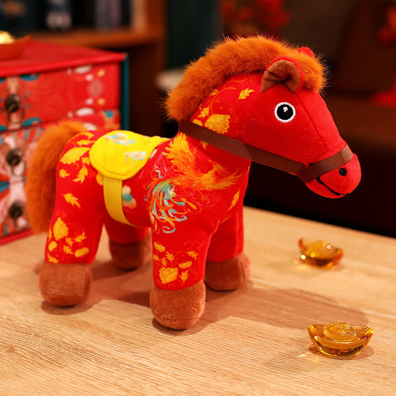 Ownkoti Festive 2026 Year of the Horse Plush - Red (Phoenix) - 2PCS - 12"H - image 7