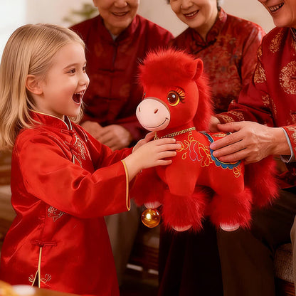 Ownkoti Festive Red Zodiac Stallion with Lucky "Fu" Character - image 2