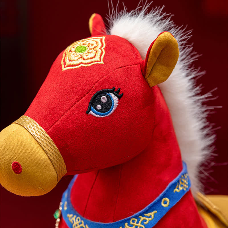 Ownkoti Red & Gold Majestic Horse Mascot Plush - image 11