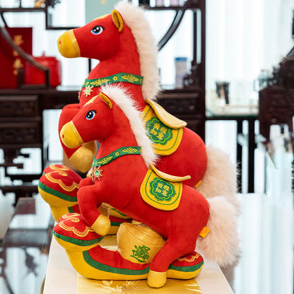 Ownkoti Red & Gold Majestic Horse Mascot Plush - image 3