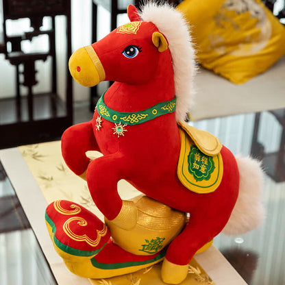 Ownkoti Red & Gold Majestic Horse Mascot Plush - image 5