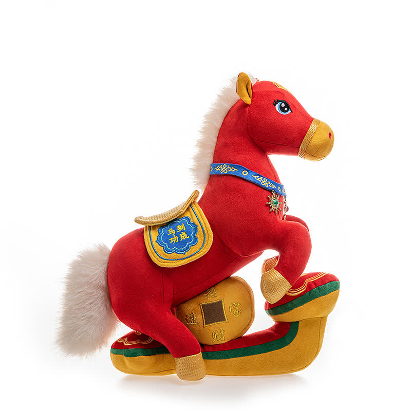 Ownkoti Red & Gold Majestic Horse Mascot Plush - Red & Blue - 14"H - image 14
