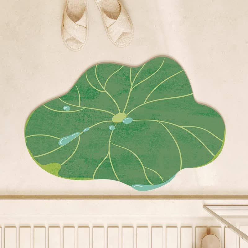 Ownkoti Rustic Water Drop Lotus Leaf Mat - 31" x 47" - image 0
