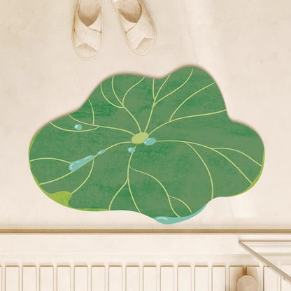 Ownkoti Rustic Water Drop Lotus Leaf Mat - 31" x 47" - image 0