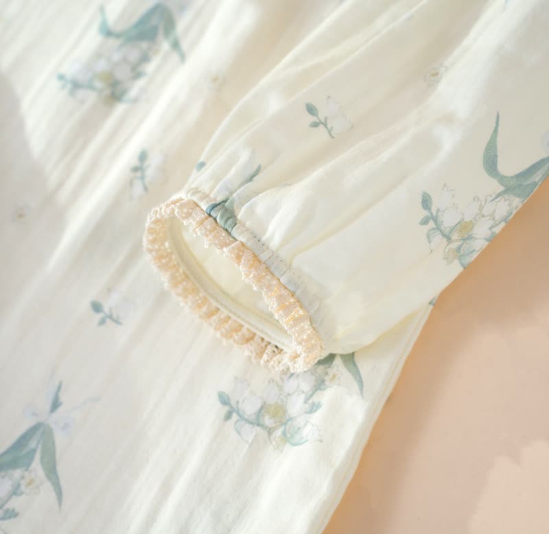 Ownkoti Bellflower Floral Cotton Gauze Nightgown - image 4