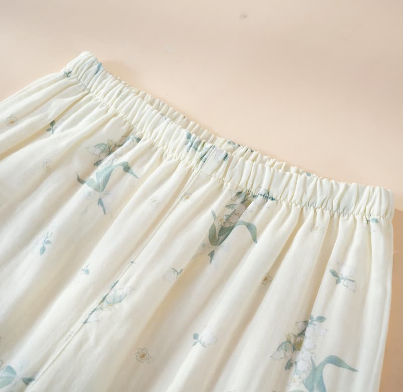 Ownkoti Bellflower Floral Cotton Gauze Pajama Set - image 7