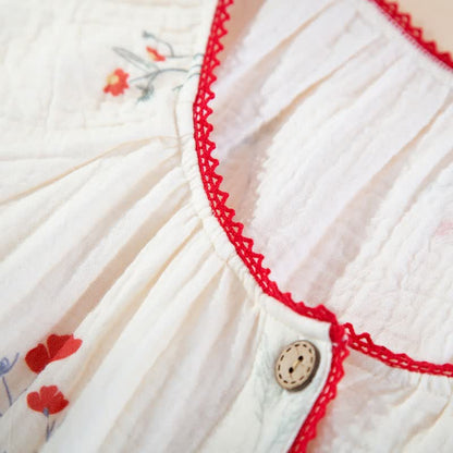 Ownkoti Country Floral Cotton Gauze Pajama Set - image 3