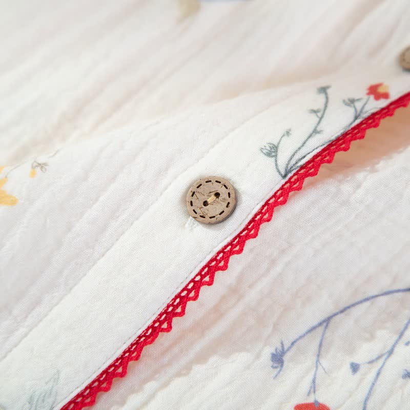 Ownkoti Country Floral Cotton Gauze Pajama Set - image 5