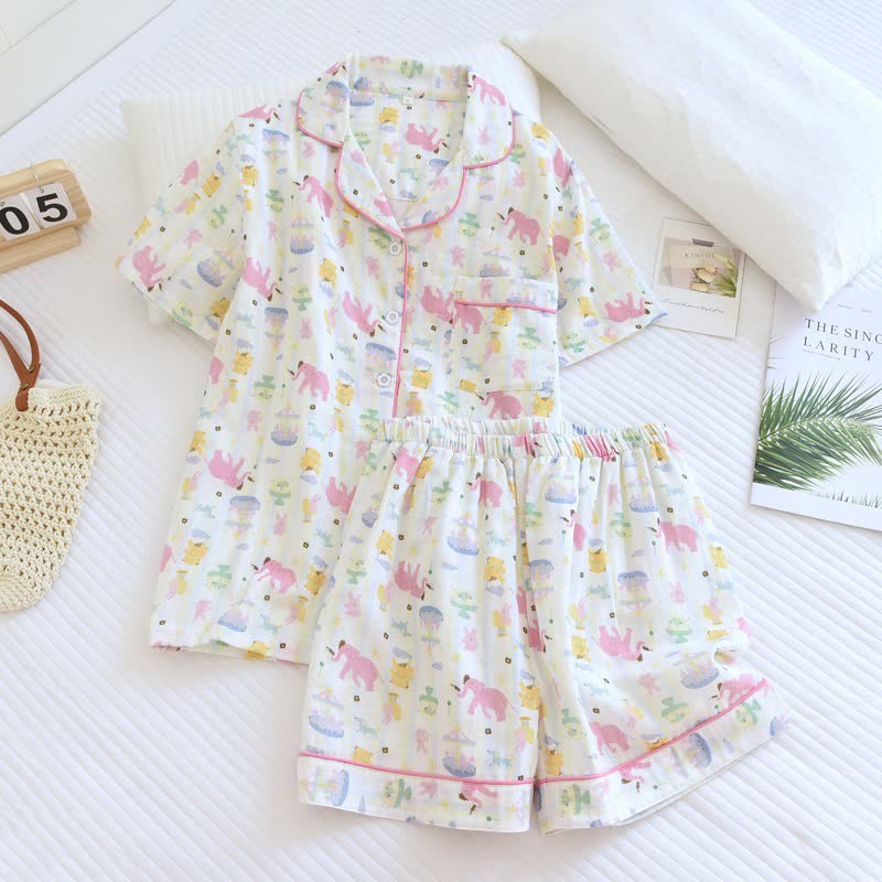 Ownkoti Elephant Playground Cotton Gauze Pajama Set - image 2