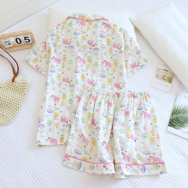 Ownkoti Elephant Playground Cotton Gauze Pajama Set - image 3