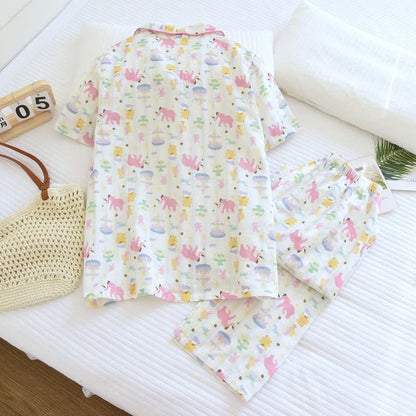 Ownkoti Elephant Playground Cotton Gauze Pajama Set - image 6