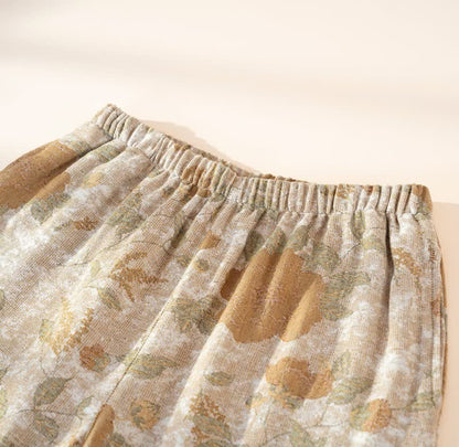 Ownkoti Vintage Floral Mandarin Collar Cotton Pajama Set - image 8