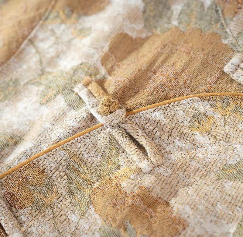 Ownkoti Vintage Floral Mandarin Collar Cotton Pajama Set - image 4