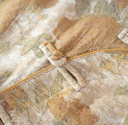 Ownkoti Vintage Floral Mandarin Collar Cotton Pajama Set - image 4