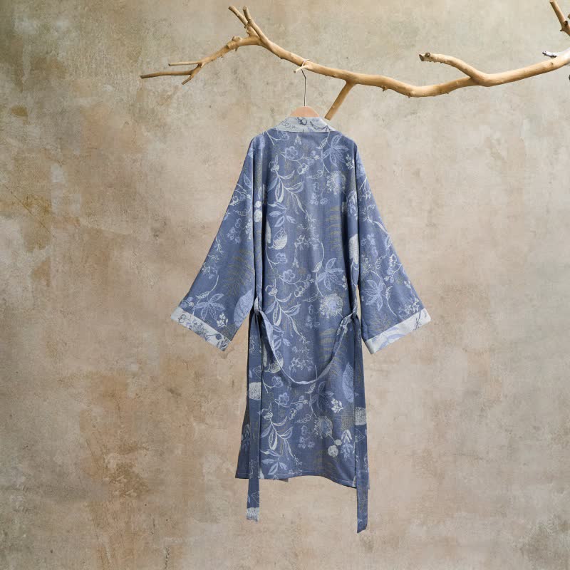 Ownkoti Pastoral Leaf Cotton Gauze Kimono Robe - image 1