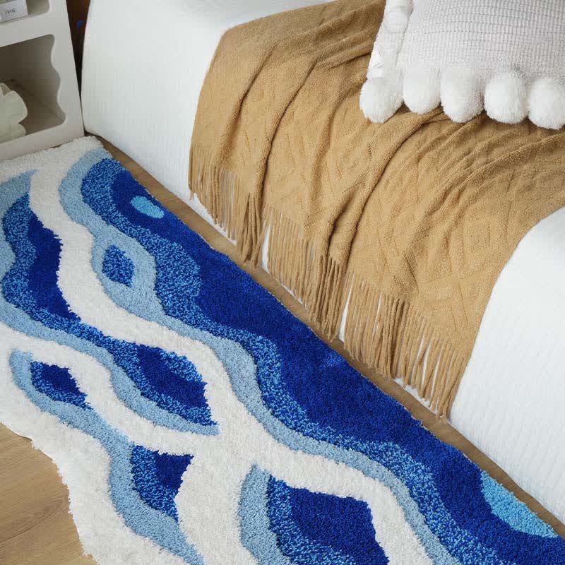 3D Ocean Wave Tufted Bath Rug - image 1