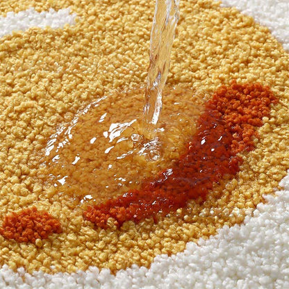 Ownkoti Fried Egg Shaped Flocked Rug - image 4