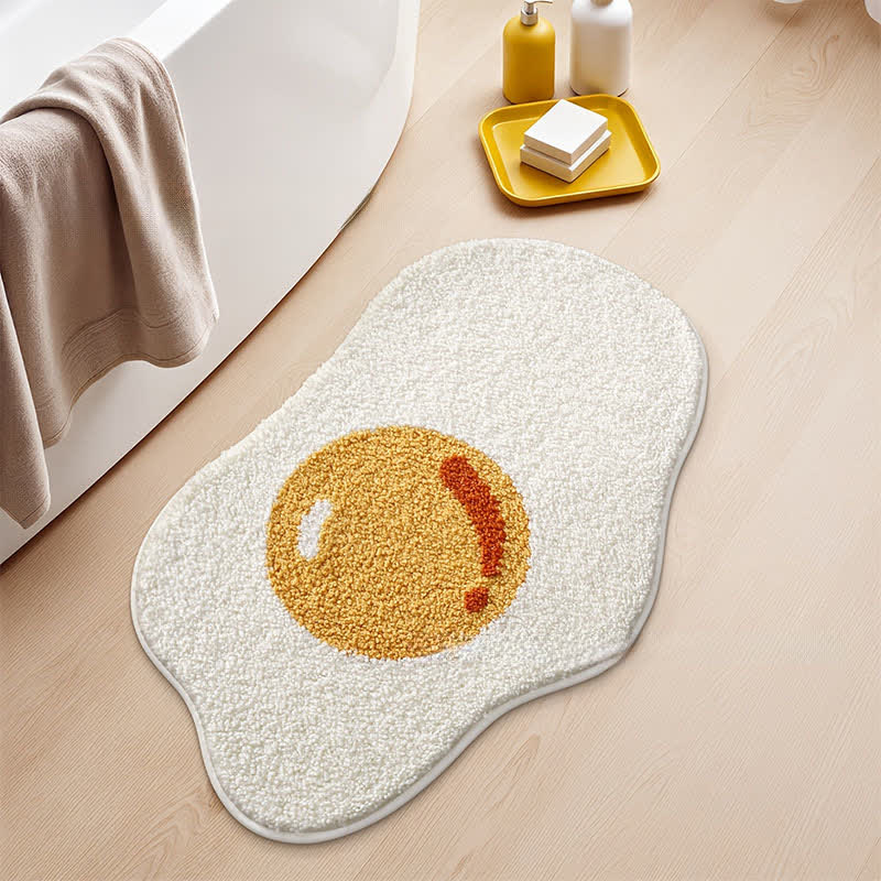 Ownkoti Fried Egg Shaped Flocked Rug - image 2