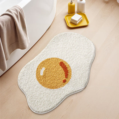 Ownkoti Fried Egg Shaped Flocked Rug - image 2