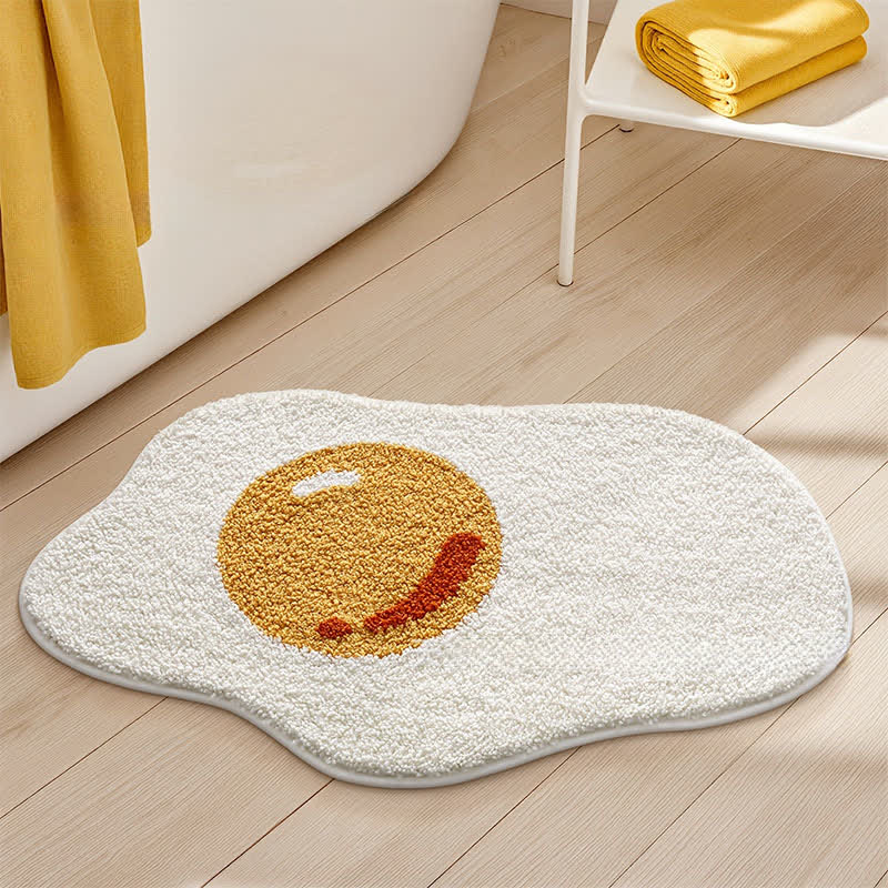 Ownkoti Fried Egg Shaped Flocked Rug - image 3