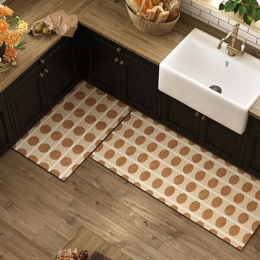 Ownkoti Diatom Mud Circle & Line Kitchen Rug - 23" x 35"+23" x 71" - image 0