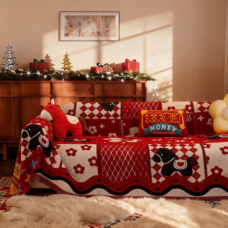 Ownkoti Year of the Horse Full Coverage Sofa Cover - image 1