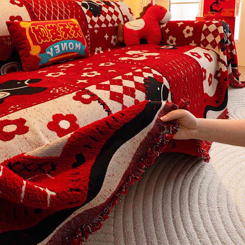 Ownkoti Year of the Horse Full Coverage Sofa Cover - image 6