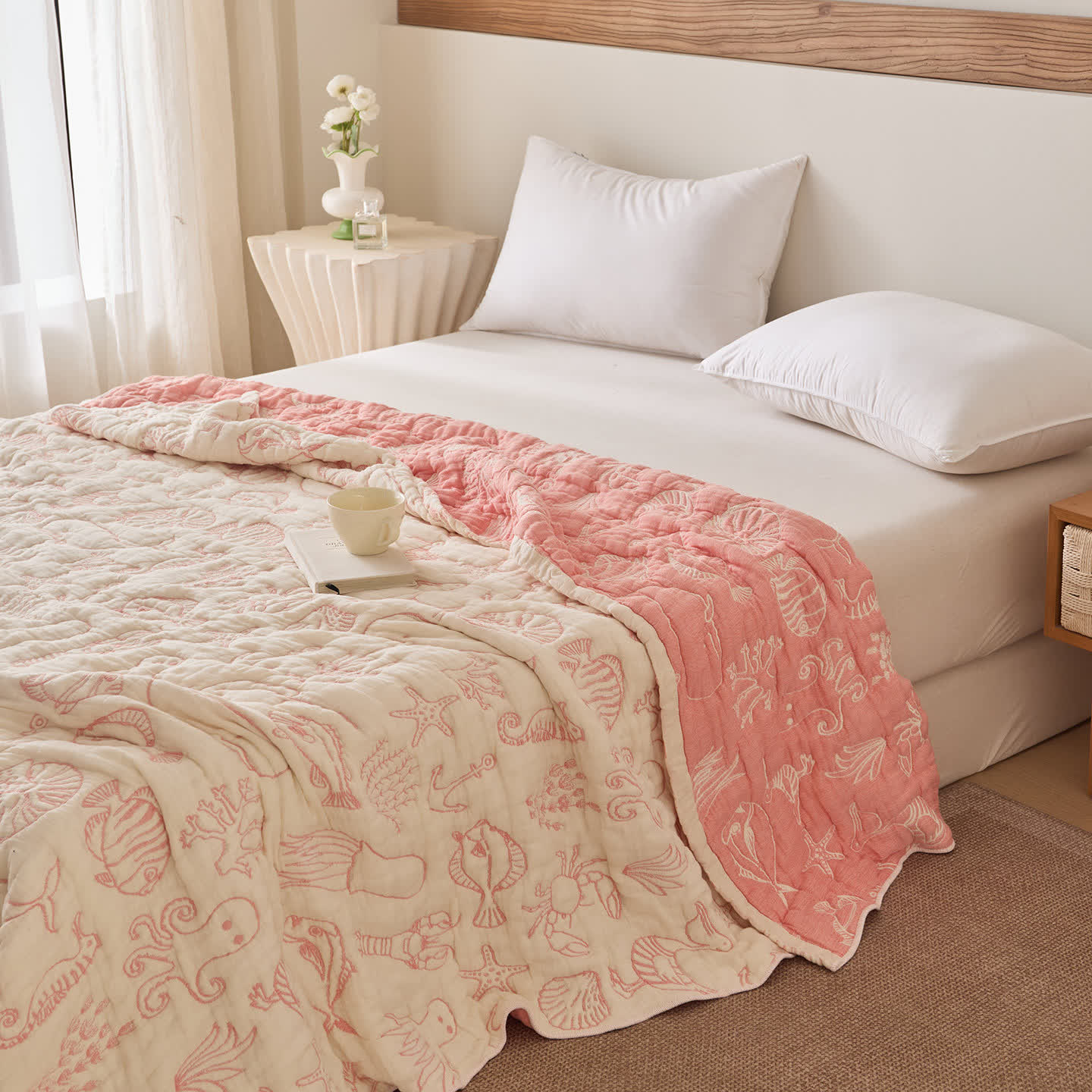 Ownkoti Ocean Life Cotton Gauze Quilt - image 1