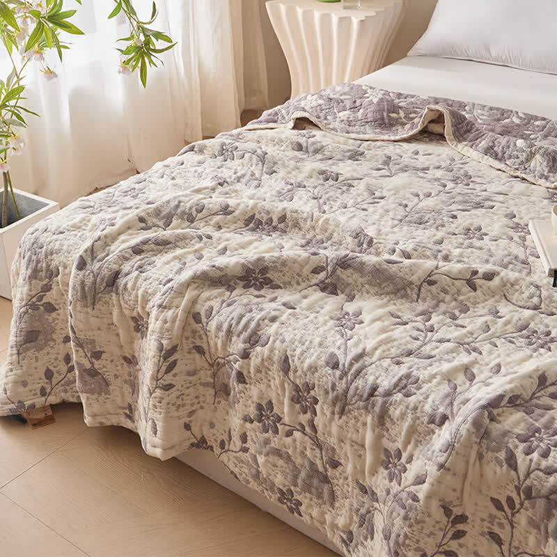 Ownkoti Floral Vine Cotton Gauze Quilt - image 4