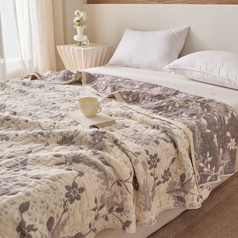 Ownkoti Floral Vine Cotton Gauze Quilt - image 2