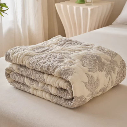 Ownkoti Reversible Peony Floral Cotton Gauze Quilt - image 5