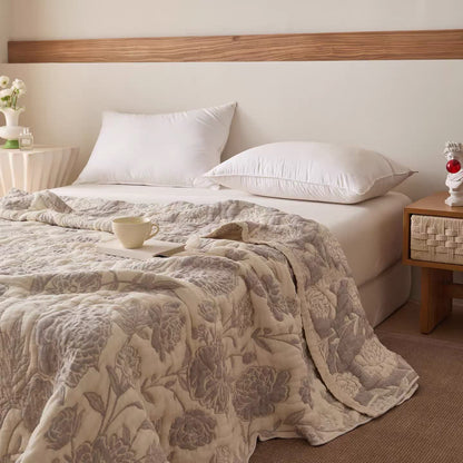 Ownkoti Reversible Peony Floral Cotton Gauze Quilt - image 4