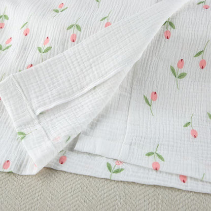 Ownkoti Tulip Pattern Cotton Short Pajama Robe - image 9