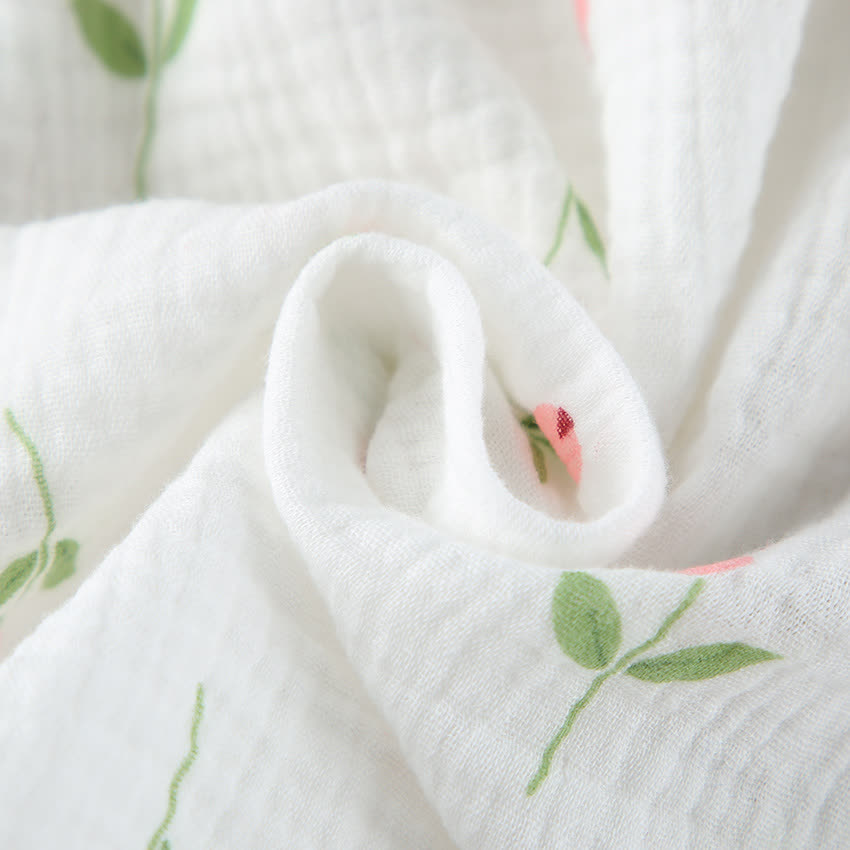 Ownkoti Tulip Pattern Cotton Short Pajama Robe - image 12