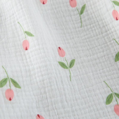 Ownkoti Tulip Pattern Cotton Short Pajama Robe - image 11