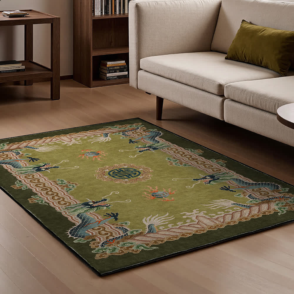 Ownkoti Chinese Style Classical Dragon Motif Area Rug - image 0