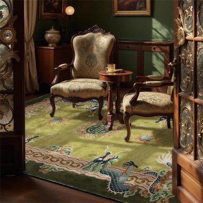 Ownkoti Chinese Style Classical Dragon Motif Area Rug - image 3