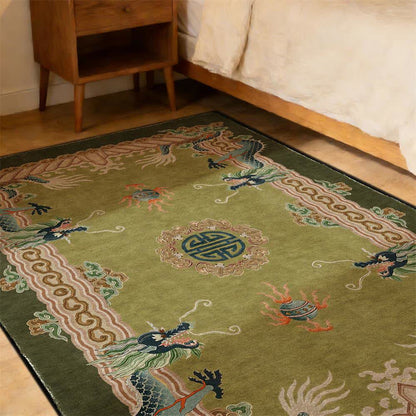 Ownkoti Chinese Style Classical Dragon Motif Area Rug - image 4