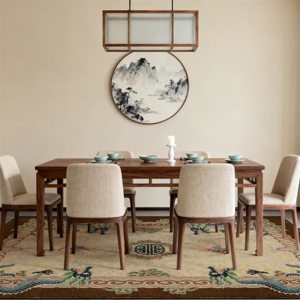 Ownkoti Chinese Style Classical Dragon Motif Area Rug - image 8