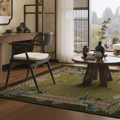 Ownkoti Chinese Style Classical Dragon Motif Area Rug - image 2