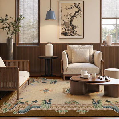 Ownkoti Chinese Style Classical Dragon Motif Area Rug - image 10