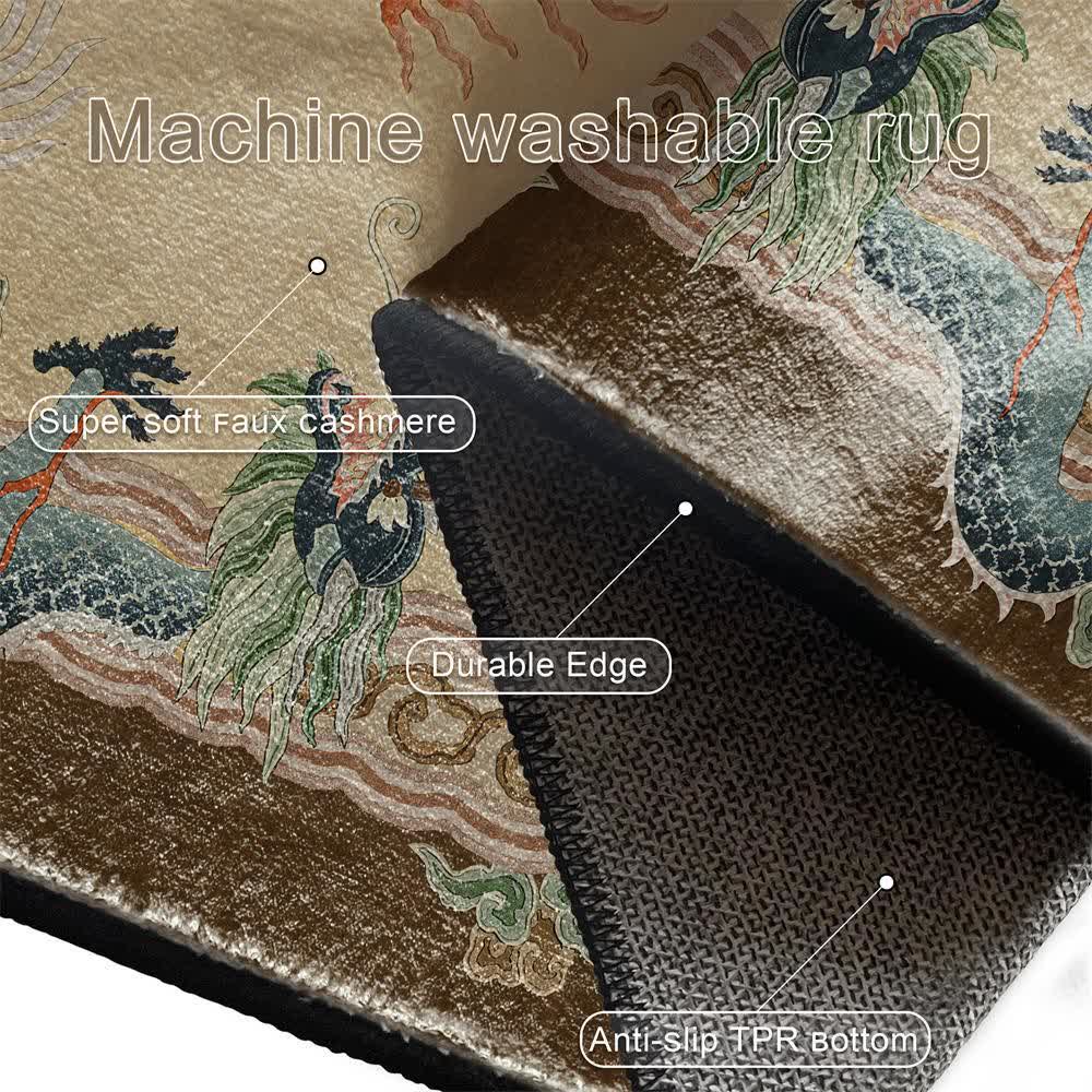 Ownkoti Chinese Style Classical Dragon Motif Area Rug - image 13