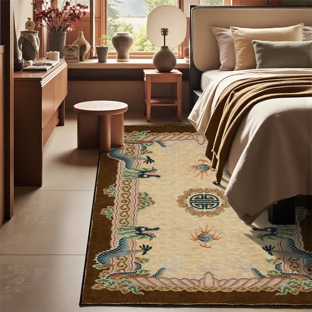 Ownkoti Chinese Style Classical Dragon Motif Area Rug - image 7