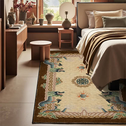 Ownkoti Chinese Style Classical Dragon Motif Area Rug - image 7