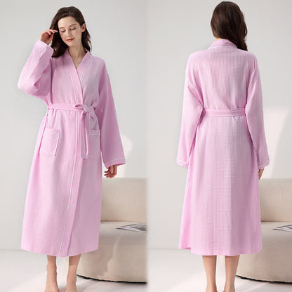 Ownkoti Minimalist Cotton Waffle Texture Bath Robe - image 12