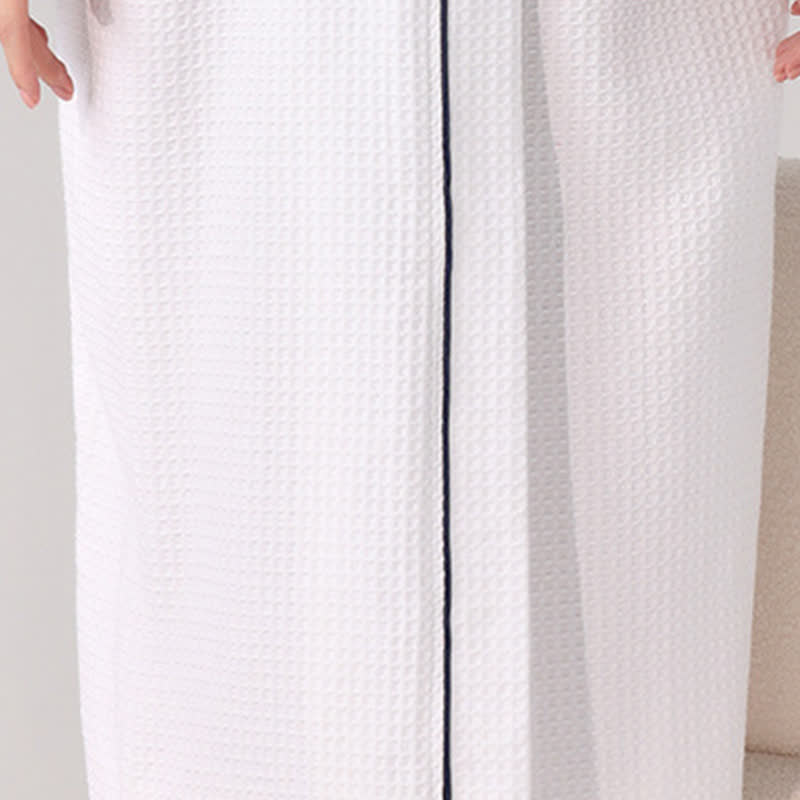 Ownkoti Minimalist Cotton Waffle Texture Bath Robe - image 4