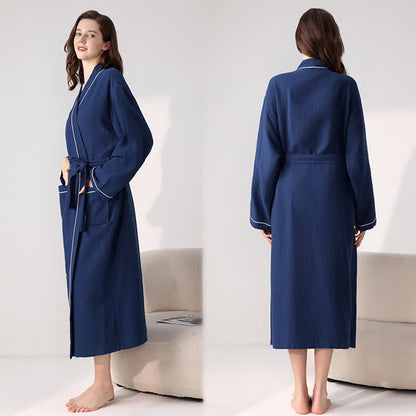 Ownkoti Minimalist Cotton Waffle Texture Bath Robe - image 6