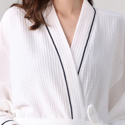 Ownkoti Minimalist Cotton Waffle Texture Bath Robe - image 2