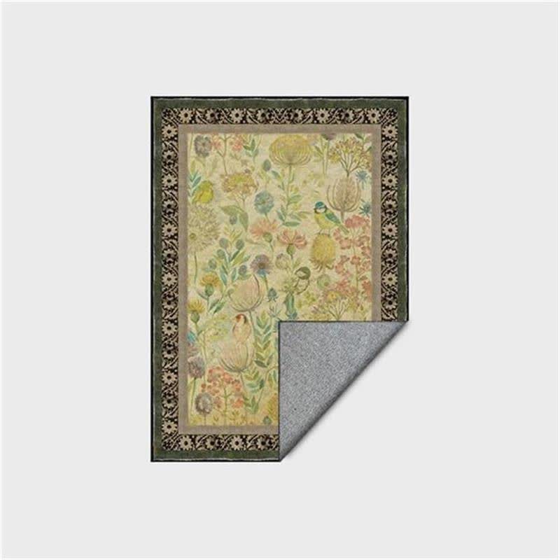 Ownkoti Country Floral & Bird Non-Slip Area Rug - image 4