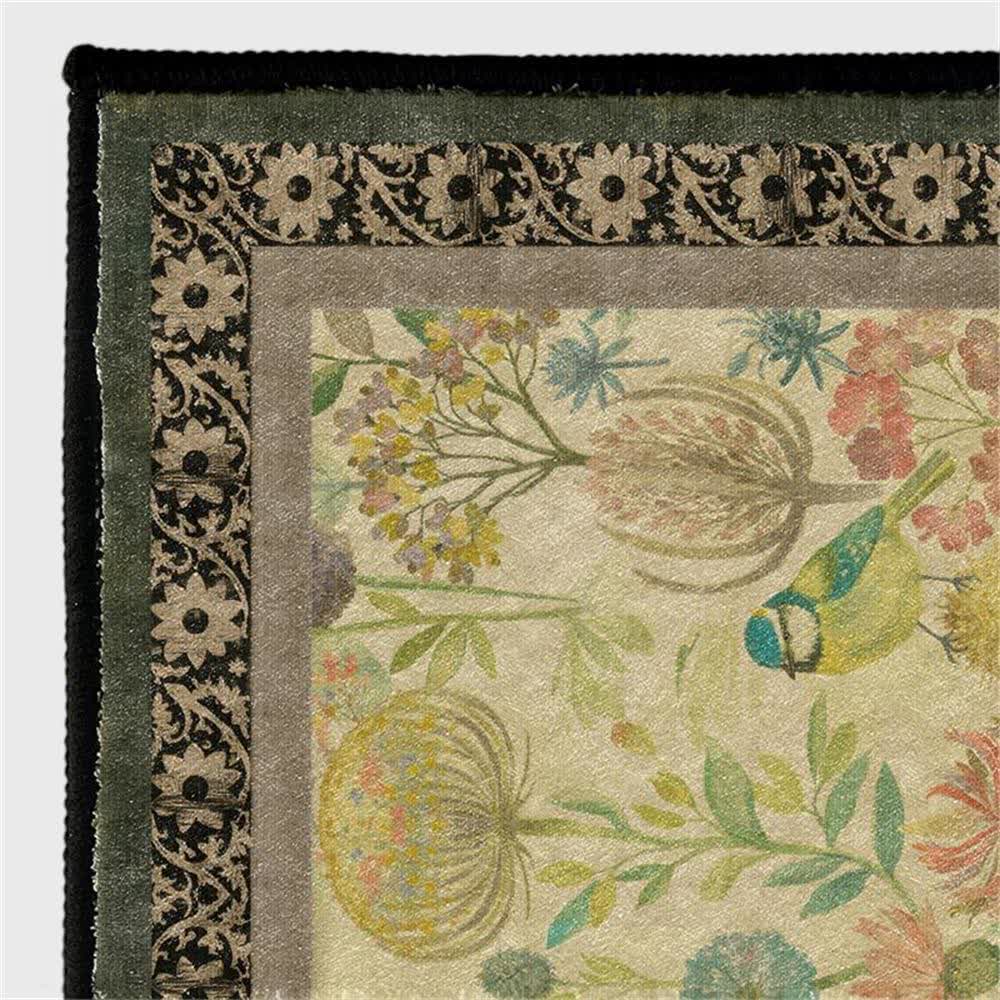 Ownkoti Country Floral & Bird Non-Slip Area Rug - image 5